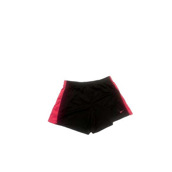 Nike Running Athletic Shorts Womens Large Black Pleated Front Drawstring - Picture 1 of 8